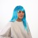 Carnival wig "shine", blue color