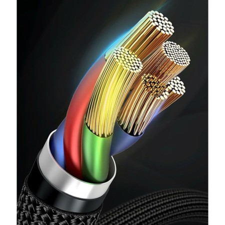 Cable Baseus, Type -C - Lightning, 2.4 A, 18W, 1 m, red+black-5