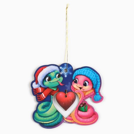 Christmas tree toy New Year's "heart", for the New Year, 8.8 x 9.8 cm-1