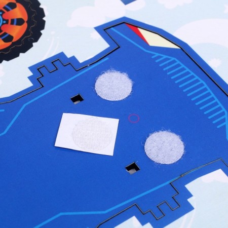 Puzzle - Velcro machine, blue-2