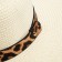 Women's hat with a leopard strap minku Milk color, river 58