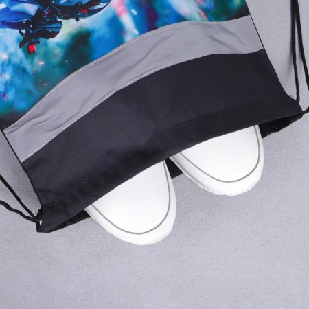 A bag for shoes with a reflective element Fire Wheels size 30 x 40 cm-3