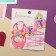 Hair set "vanilla" (4 elastic bands, 4 invisibility) butterflies, pink
