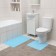 A set of mats for a bath and toilet "Bubbles", 2 pcs: 50 × 52, 50 × 85 cm