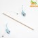 Domesticon-pound with a mouse on a wooden handle, blue/white