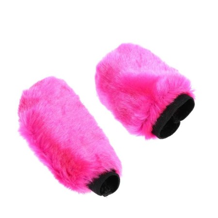 Braid on the steering wheel, checkpoint cover, handbrake cover, multi -size, pink, set 3 pcs-3