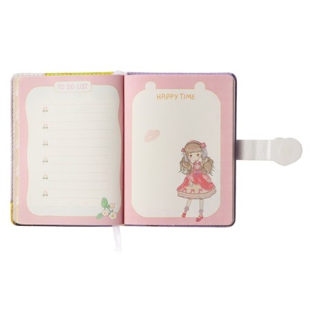 Gift notebook, A6, 100 sheets, color block, with a curly knife, PVC cover, Monster, Mix-10
