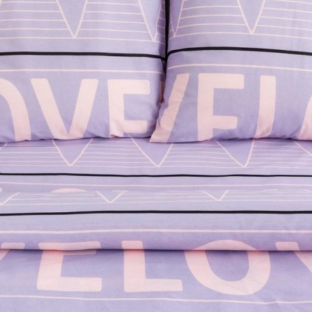 Bed linen "Ethel" euro Violet Love 200*217 cm, 240*220 cm, 70*70 cm - 2 pcs-3