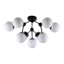 Lamp Ceiling Economy Service 10894/9BK WT, 9x60W, E27, 36x82x82 cm, black color Black