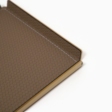 Metal tray, eco -leather rectangular 37.5 x 18.5 cm, brown color-4