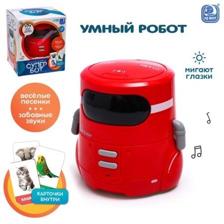 Interactive robot "Super Bot", Russian voiceing, light effects, red color