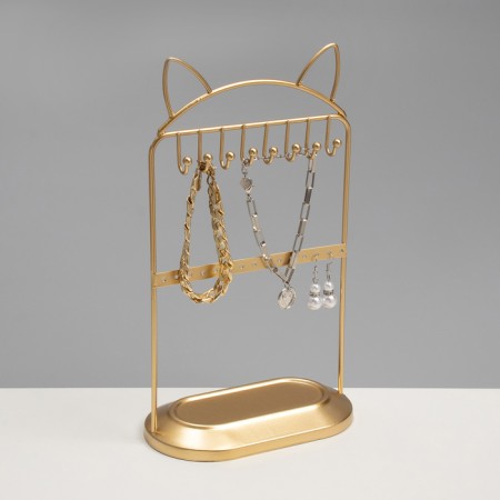 Standing for jewelry "Ears" h = 28, base 16 × 9, color gold-2