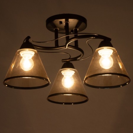 Chandelier "Edott" 3he27 40w Black 43x43x25 cm Bayerlux-2
