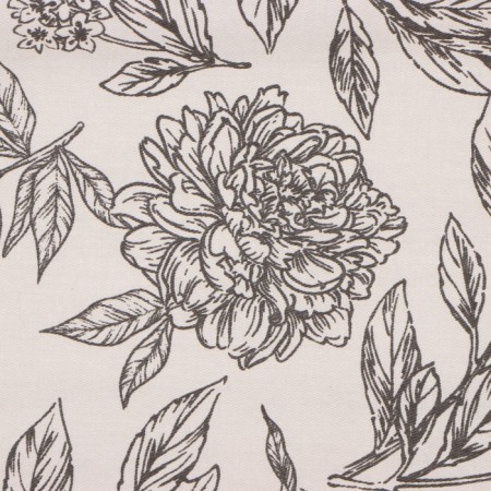 A set of curtains d/kitchen with sequences of Ethel "Black Flowers" 149x180 cm - 2 pcs-3