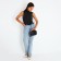 Bag Cross-Bodi with a zipper, black color