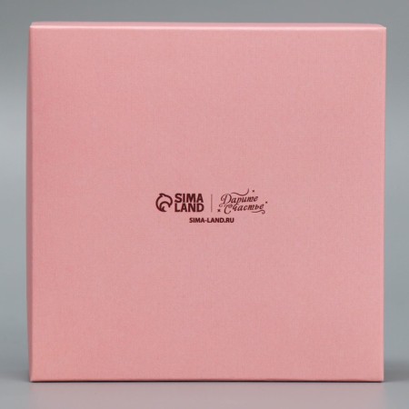Box for sweets, confectionery packaging, 4 cells, “with all my heart”, 10.5 x 10.5 x 3.5 cm-3