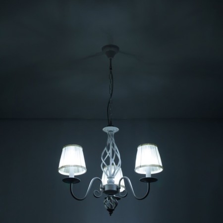 Suspended chandelier Citilux "Rowena" CL427130, 65x65x65 cm, 3x60W, E14, white color-8