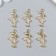 Decor for creativity metal, rhinestones "Two dolphins" gold 1.5x2.2 cm