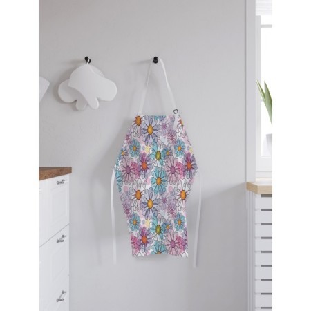 Apron kitchen with a photo print "Flower patterns", adjustable, size OS-1