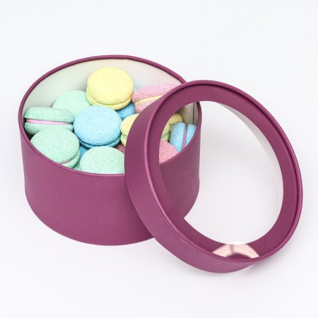 Gift box "Wewak" plum, plastered with a window, 18 x 10 cm-2