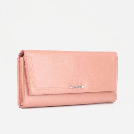 Women's wallet on magnets, pink color