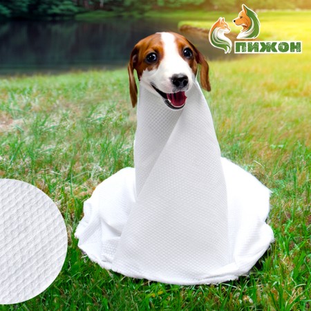 The absorbent animal towel, 60 x 80 cm, 70 g/m², disposable