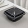 A set of plastic disposable containers, 375 ml, 12.6 × 12.6 × 5 cm, 5 pcs, black color