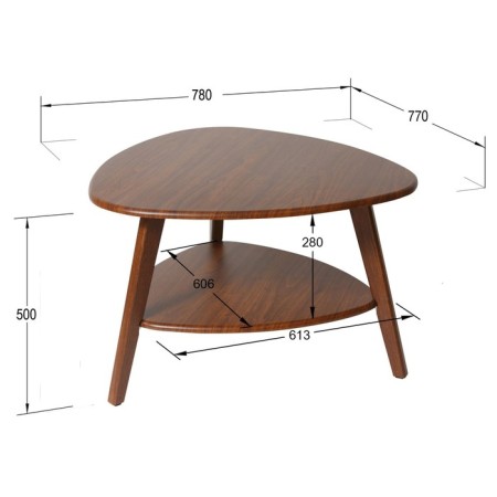 Brooklyn coffee table, 780x770x500, walnut/nut-1