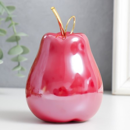Souvenir ceramics, metal "pear pearl with a twig" mix 7.5x7.5x13.5 cm-4