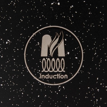 Granite Black Skoroda Induction Pro, D = 22 cm, plastic handle, induction, anti -stick coating, black color-6