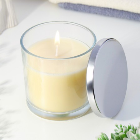 Aromatic giant in a glass "Vanilla lime", soy wax, 10x10 cm