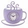 Watch wall, interior "cup with haze", silent, 31.5 x 30.5 cm