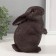 Figure "Rabbit No. 3 gray-brown" 16 x 10.5 x 12.5 cm
