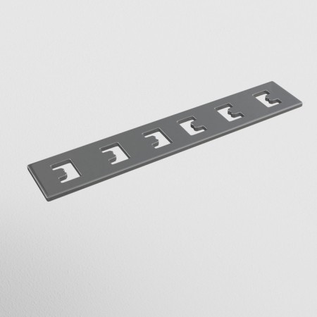 Connecting bar for the built-in track system Technical tra004C-222S, 7x1 cm, silver color-2