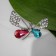 Brooch "Extra -shaped butterfly", colored in silver