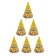 Festive paper cap “Happy birthday”, candles and serpentine