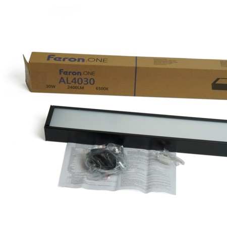 Line LED LED Feron AL4030, IP20, 30 W, 1200x70x35 mm, black color is black-8
