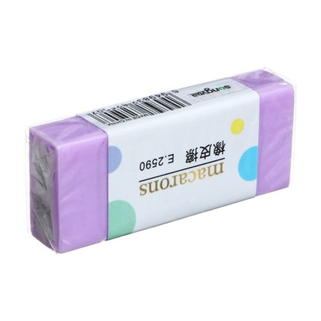 Rectangular eraser "pasta", in a paper holder, mix-6