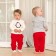 Set: jumper and pants crumb I am my first NG, height 80-86 cm, red/gray color