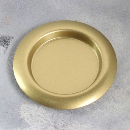 Clock "Cup 110" metal per candle, 11x11 cm, golden-2