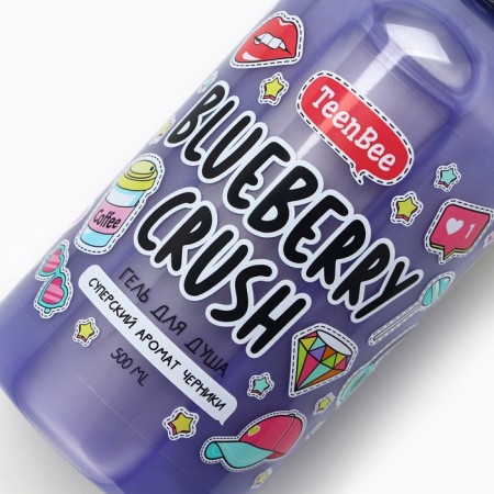 Shower gel, moisturizing, 500 ml, blueberry aroma, teenbee-3