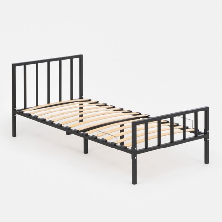 Metal collapsible bed with ORT. Osn Venus 900x1900 black