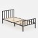 Metal collapsible bed with ORT. Osn Venus 900x1900 black