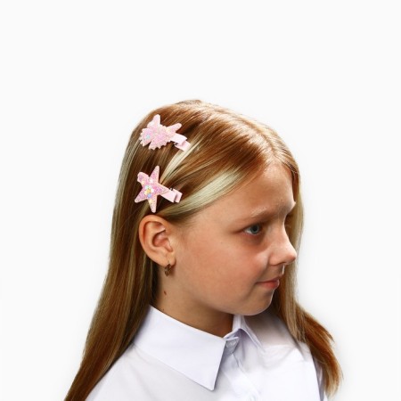 Hair clip, butterfly, star, 2 pcs, 5.5 cm, cats aristocrats-5