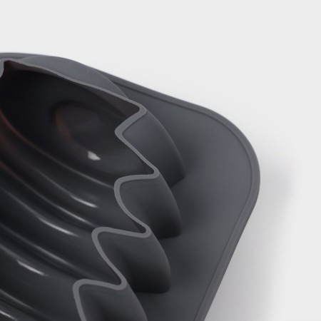 Form for baking and mousse desserts Konfinetta "City", silicone, 19 × 15.3 × 8.8 cm, gray-5