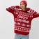 New Year. Knitted jumper kaftan "deer" size 46