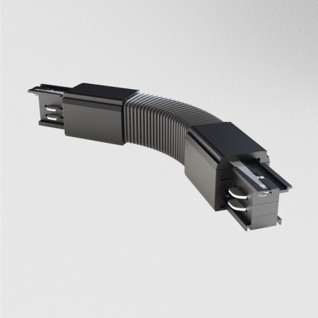 The Connector is flexible for the Technical TRA005CF-31B overhead track system, 24,2x3.3.3.2 cm, black color is black-1