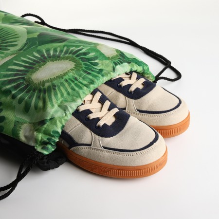Bag for shoes on the lace, green color-3