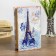 Safe Brush tree "Eiffel Tower in Pale blue colors" leatherette 21x13x5 cm