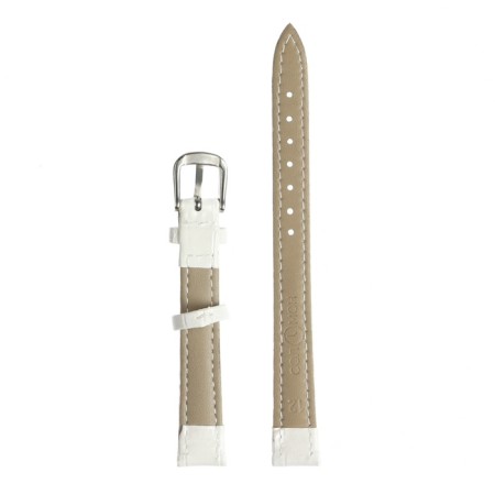 Solomon watch strap 12 mm, genuine leather, L-20 cm, white-2